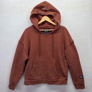 Alphalete Mens Vintage Wash Rust Orange Heavy Very Terry Hoodie XL Streetwear